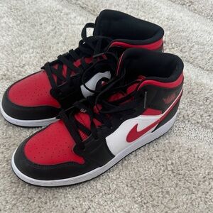Nike Red and Black High-Top Sneakers